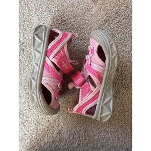 OshKosh B'gosh Pink Glitter Washable Fisherman Sandals Girls Size 7